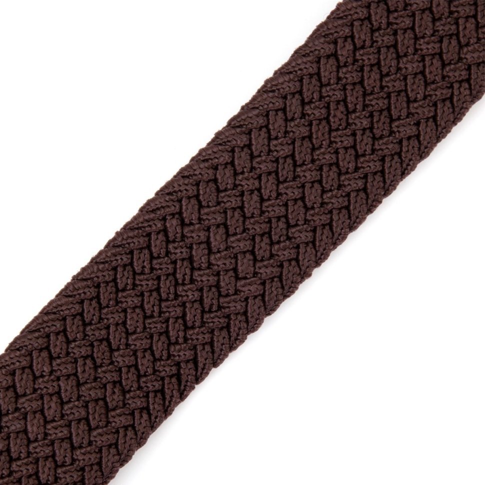 Текстильний чоловічий ремінь під штани коричневого кольору Vintage (2420523)