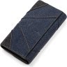 Чорно-синій гаманець з натуральної шкіри морського ската з фіксацією STINGRAY LEATHER (024-18095) - 2