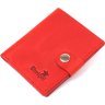 Женский кошелек из матовой кожи красного цвета на кнопке Shvigel (2416476) - 1