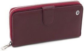 Большой бордовый женский кошелек из натуральной кожи ST Leather 1767369
