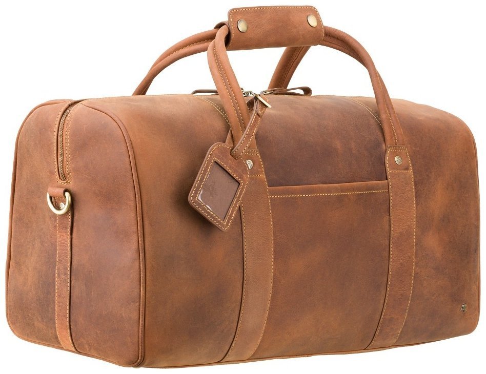 Дорожная сумка из винтажной кожи коричневого цвета Visconti Explorer 77369