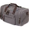 Сіра дорожня сумка з текстилю з великою кількістю відділень Vintage (20665) - 1