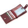 Женский кошелек из натуральной кожи бордового цвета с блоком для карт ST Leather 1767469 - 6