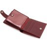 Женский кошелек из натуральной кожи бордового цвета с блоком для карт ST Leather 1767469 - 8