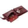 Женский кошелек из натуральной кожи бордового цвета с блоком для карт ST Leather 1767469 - 5