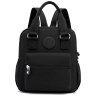 Тканевая женская сумка-рюкзак среднего размера в черном цвете Confident 77569 - 1