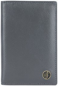 Обложка из фактурной кожи для паспорта с отделением для карточек  Hammonds Flycatcher PH602 серого цвета 107969