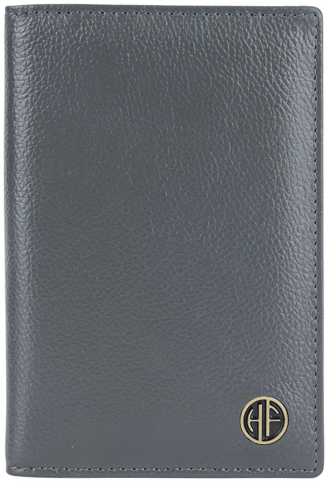 Обложка из фактурной кожи для паспорта с отделением для карточек  Hammonds Flycatcher PH602 серого цвета 107969 modnotak фото №1