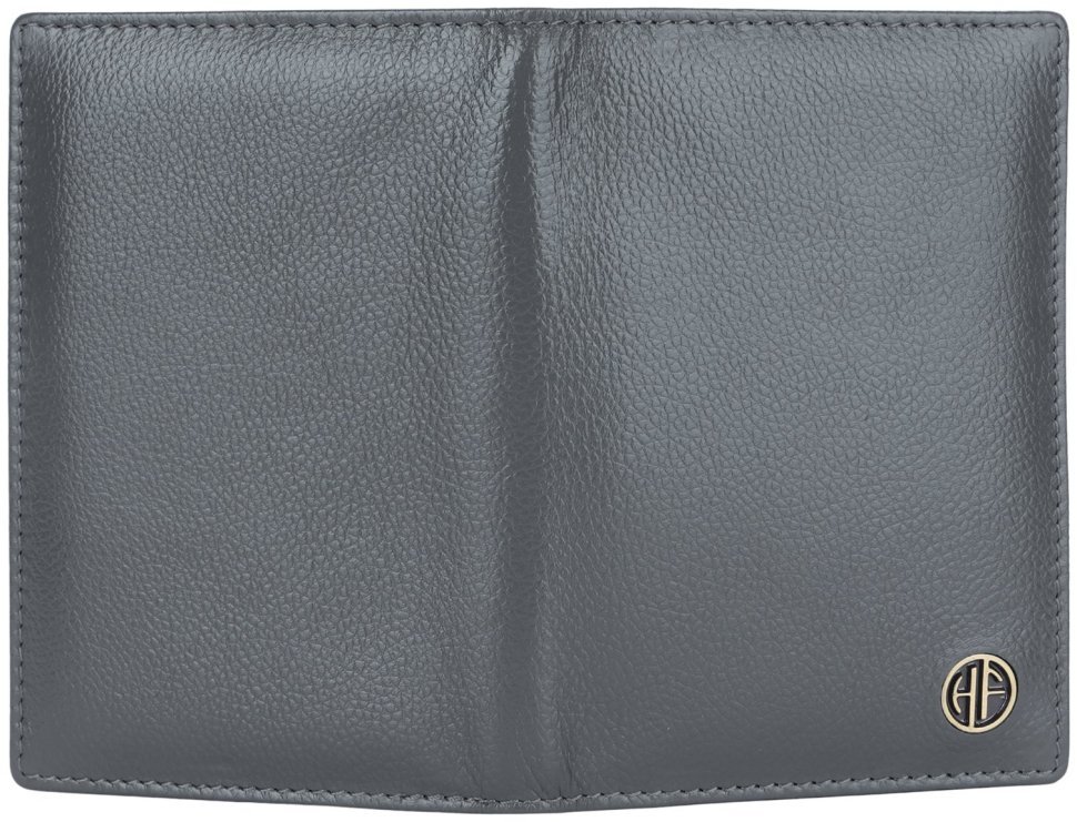 Обложка из фактурной кожи для паспорта с отделением для карточек  Hammonds Flycatcher PH602 серого цвета 107969 modnotak фото №4