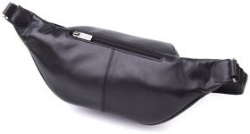 Городская мужская сумка бананка из гладкой кожи черного цвета Tony Perotti 108369