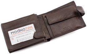 Шкіряне чоловіче портмоне коричневого кольору BOSTON (16696)