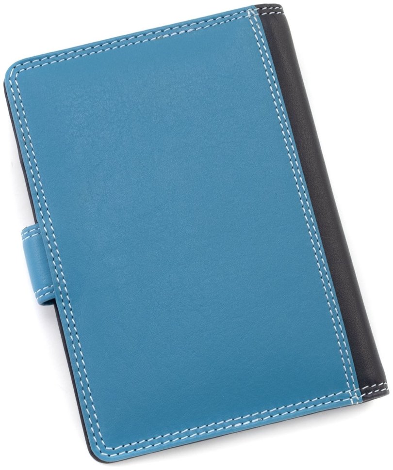 Качественная обложка для паспорта из натуральной кожи синего цвета Visconti Sumba 68769