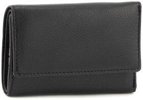 Черная ключница из натуральной кожи на кнопках Visconti 68869