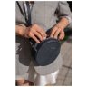 Темно-синяя женская кожаная сумка-кроссбоди круглой формы BlankNote Tablet 78869 - 7