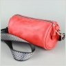 Маленькая женская сумка-кроссбоди из кожи крейзи хорс красного цвета BlankNote Cylinder 78969 - 2