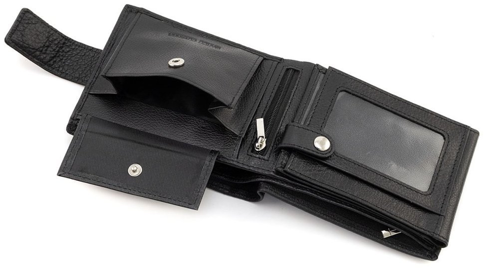 Чоловічий портмоне з натуральної шкіри із блоком прозорих відділень Marco Coverna 90870 modnotak фото №5