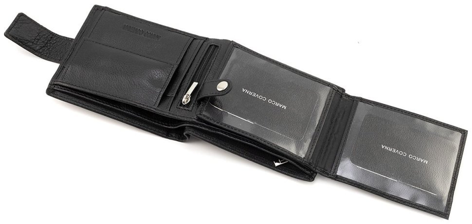 Чоловічий портмоне з натуральної шкіри із блоком прозорих відділень Marco Coverna 90870 modnotak фото №6