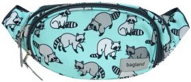 Детская поясная сумка из текстиля принт полосатых зверей Bagland 111170