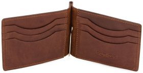 Кожаный зажим винтажного стиля без застежки ST Leather (16822)