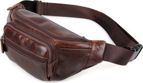 Кожаная мужская бананка в винтажном стиле VINTAGE STYLE (14422)