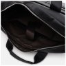 Чоловіча шкіряна сумка під ноутбук та документи у чорному кольорі Keizer 71670 - 5