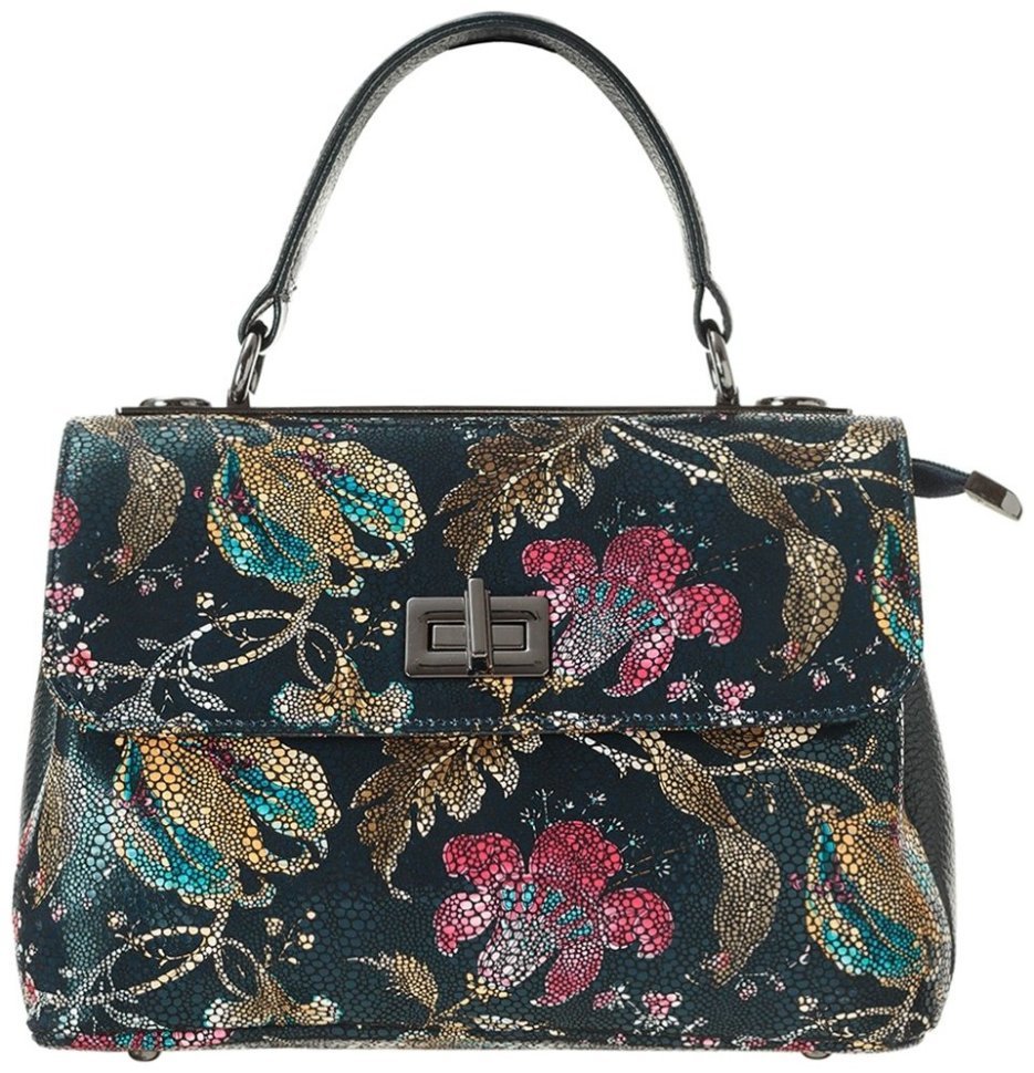 Компактная женская сумка из натуральной кожи Desisan 81670 синего цвета modnotak фото №1