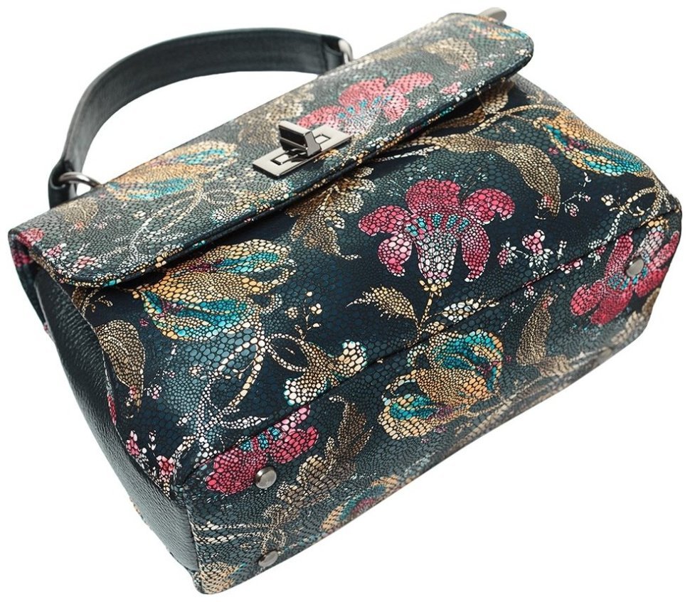 Компактная женская сумка из натуральной кожи Desisan 81670 синего цвета modnotak фото №5