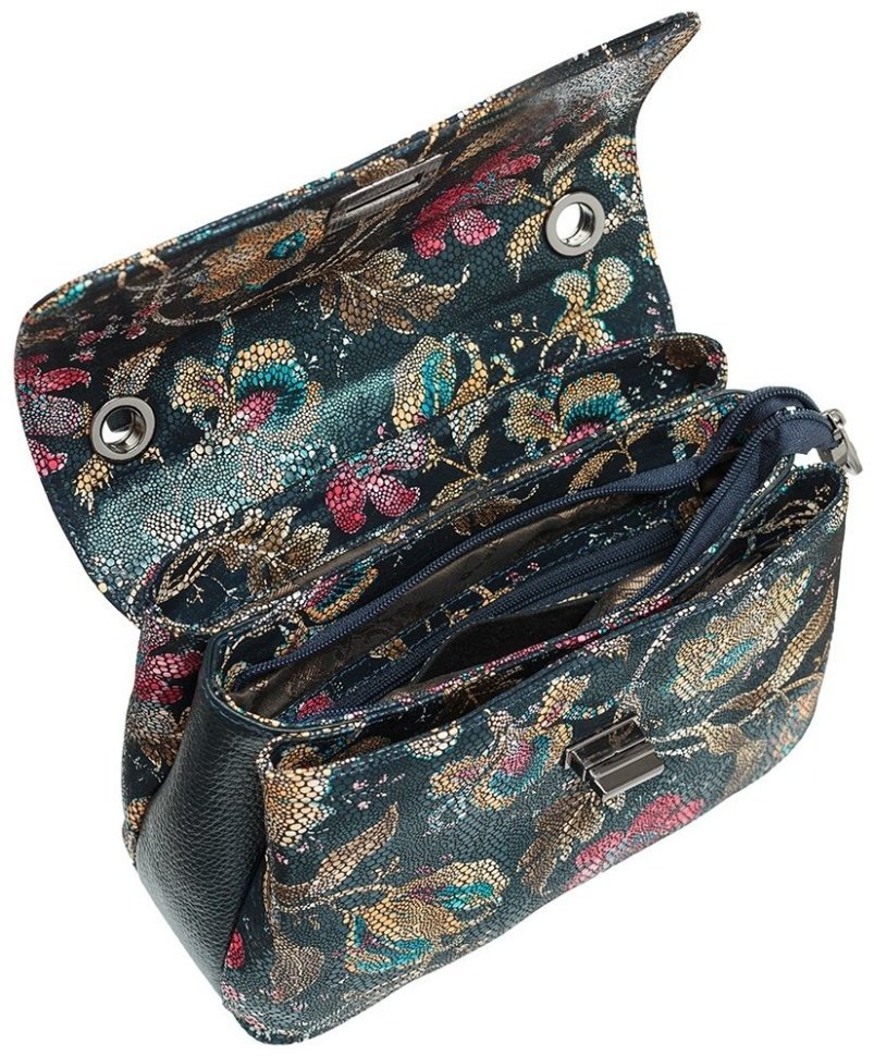 Компактная женская сумка из натуральной кожи Desisan 81670 синего цвета modnotak фото №6