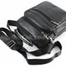 Шкіряна чоловіча сумочка чорного кольору Leather Bag Collection (10149) - 4