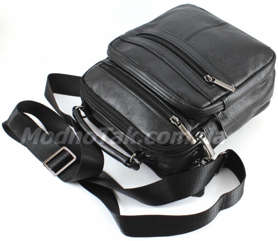 Шкіряна чоловіча сумочка чорного кольору Leather Bag Collection (10149)