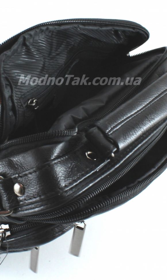 Шкіряна чоловіча сумочка чорного кольору Leather Bag Collection (10149)