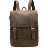 Якісний шкіряний рюкзак коричневого кольору VINTAGE STYLE (14872) - 1