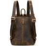 Качественный кожаный рюкзак коричневого цвета VINTAGE STYLE (14872) - 3