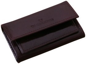 Коричнева шкіряна ключниця Newport із фіксацією на кнопку Vip Collection 102570