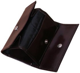 Коричнева шкіряна ключниця Newport із фіксацією на кнопку Vip Collection 102570