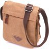 Функціональна чоловіча сумка-планшет із текстилю в рудому кольорі Vintage (2421268) - 1