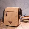 Функціональна чоловіча сумка-планшет із текстилю в рудому кольорі Vintage (2421268) - 7