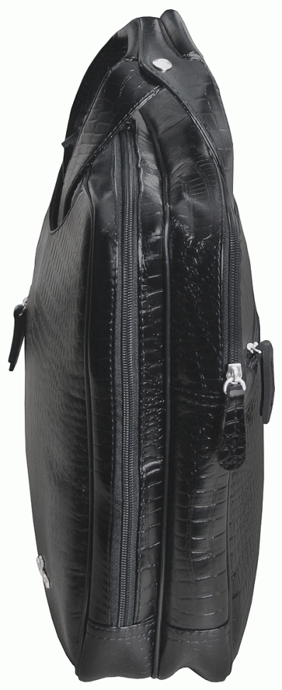 Кожаная сумка для ноутбука 15.6″ черного цвета Vip Collection 102670 (КРОКО) modnotak фото №4