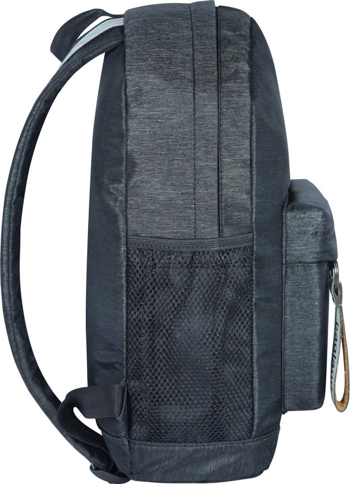 Черный рюкзак для города из текстиля на одну молнию Bagland (52770)
