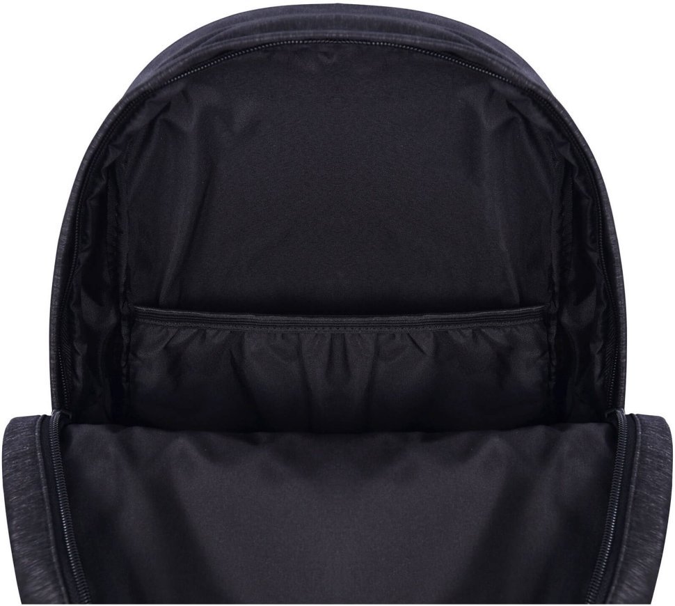 Черный рюкзак для города из текстиля на одну молнию Bagland (52770)