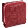 Маленький червоний гаманець з фактурою під рептилію Tony Bellucci (10539) - 3