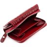 Маленький червоний гаманець з фактурою під рептилію Tony Bellucci (10539) - 5