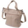 Женская сумка из кожи флотар с ручками Vintage 103170 серого цвета modnotak фото - 2