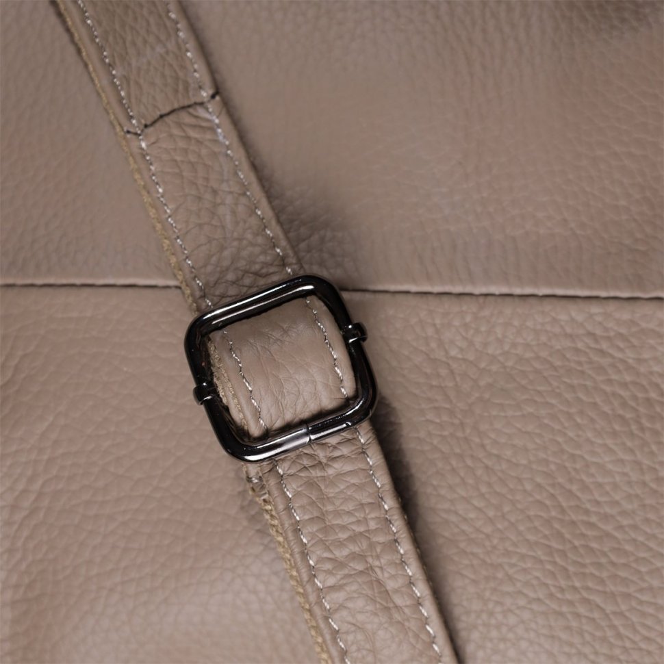 Женская сумка из кожи флотар с ручками Vintage 103170 серого цвета modnotak фото №10