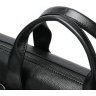 Чоловіча чорна сумка з якісної шкіри під ноутбук та документи Keizer (21925) - 6