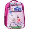 Шкільний рюкзак для дівчаток із текстилю малинового кольору Bagland (53170) - 1