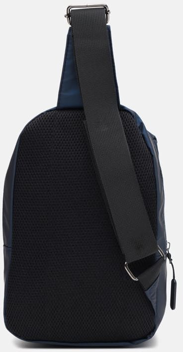 Синій чоловічий рюкзак-слінг із текстилю на два відділення Monsen (22128)