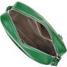 Современная женская сумка на плечо из натуральной кожи зеленого цвета Vintage (2422120) - 4