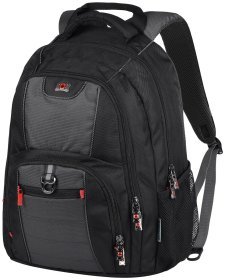 Городской рюкзак из текстиля для ноутбука до 16" Wenger Pillar черно-серого цвета 103470