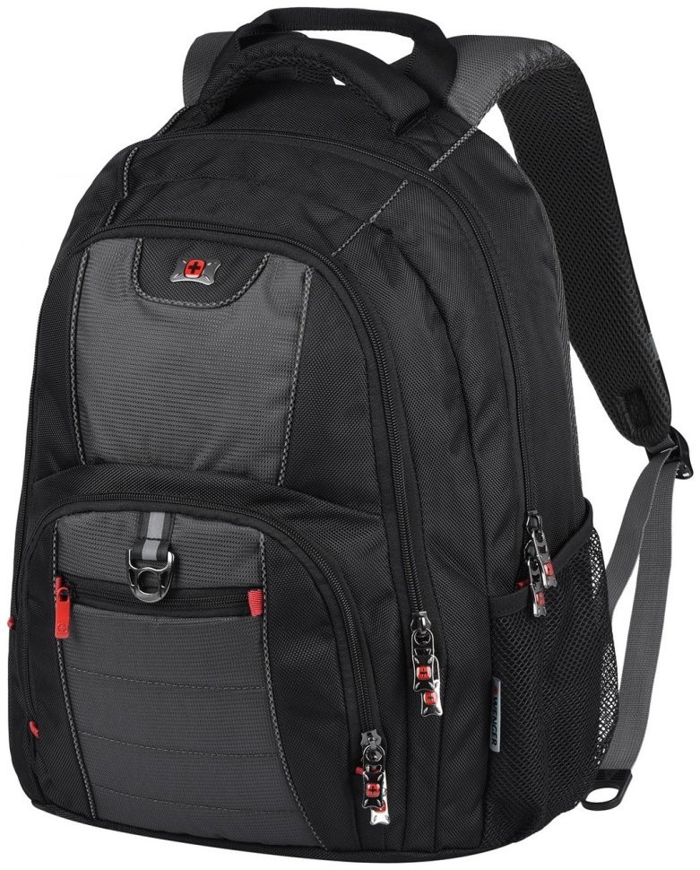 Городской рюкзак из текстиля для ноутбука до 16" Wenger Pillar черно-серого цвета 103470 modnotak фото №1